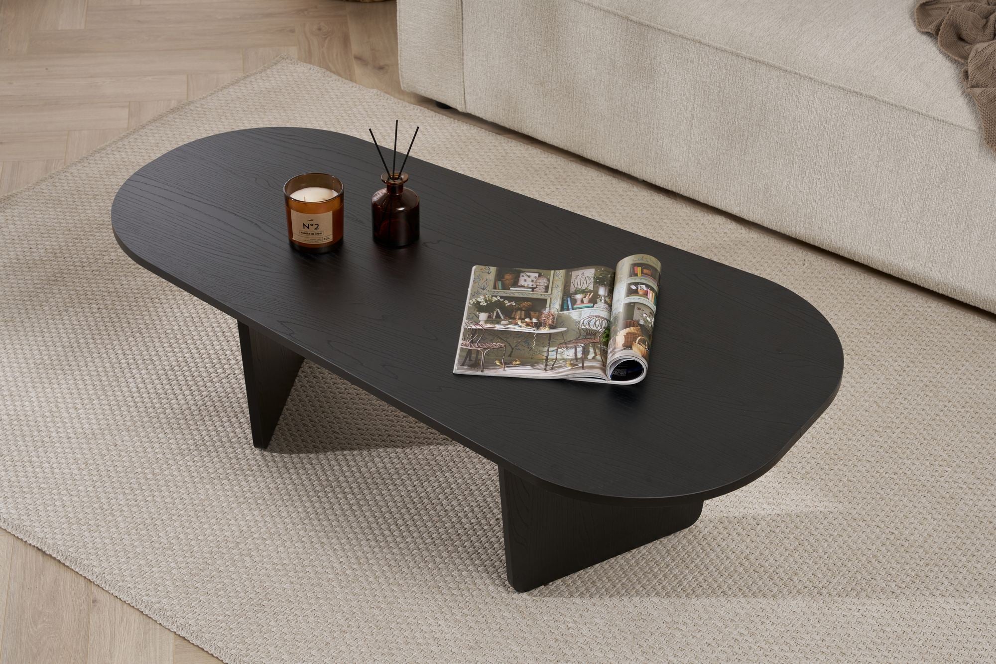 Ovalis - Mesa de Centro - Madera Negra