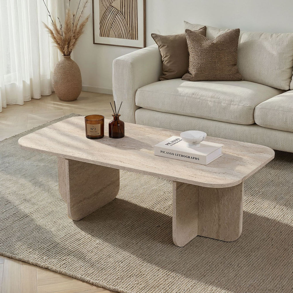 Akira - Coffee Table - Travertine