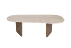 Ovalis - Coffee Table - Travertine/Venezia Walnut