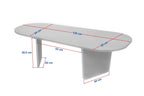 Ovalis - Coffee Table - Travertine/Venezia Walnut