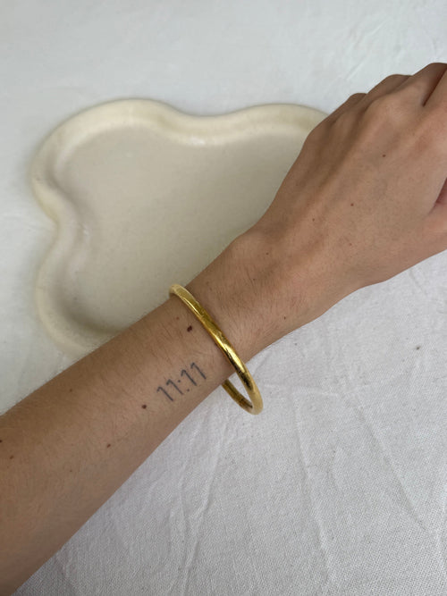 Christian Dior - Brazalete vintage - Oro texturizado