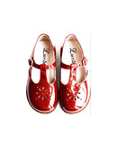 Girls' Alma Durable Mary Jane Shoes with Buckle - Red Patent Leather - Girls