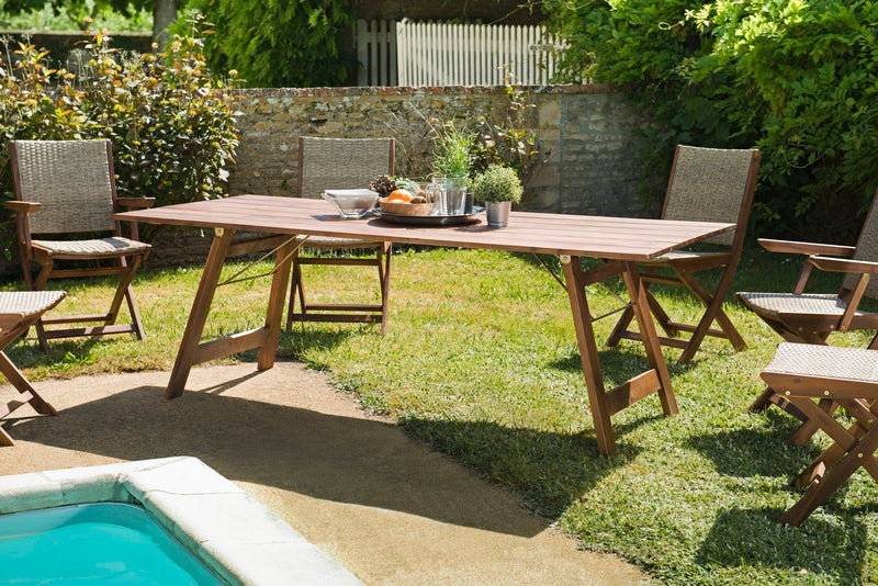 Vick - Table De Jardin - Acacia - Marron