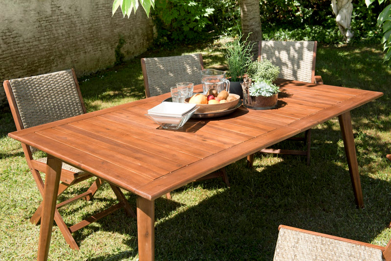 Vick - Table De Jardin - Acacia - Marron