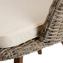 Vick - Chaise De Jardin - Rotin Synthétique - Taupe/Marron/Beige