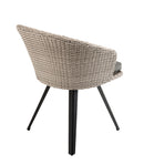 Vick - Chaise De Jardin - Rotin Synthétique - Noir/Gris