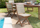 Vick - Lot De 2 Chaises Jardin - Rotin Synthétique - Taupe/Marron