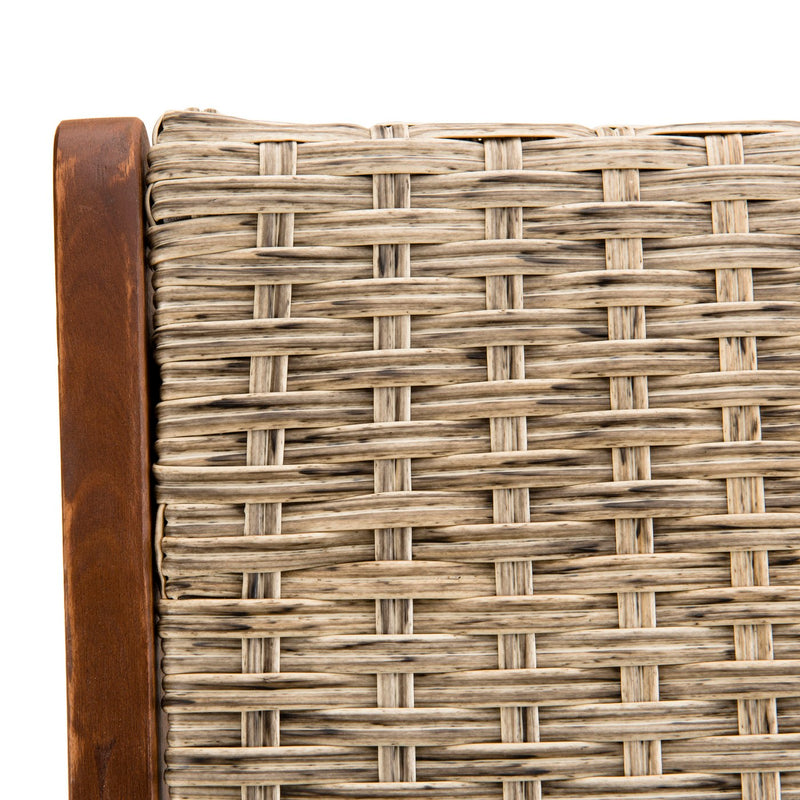 Vick - Lot De 2 Fauteuils Jardin - Rotin Synthétique - Taupe/Marron