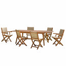 Vick - Salon De Jardin - Acacia - Taupe/Marron