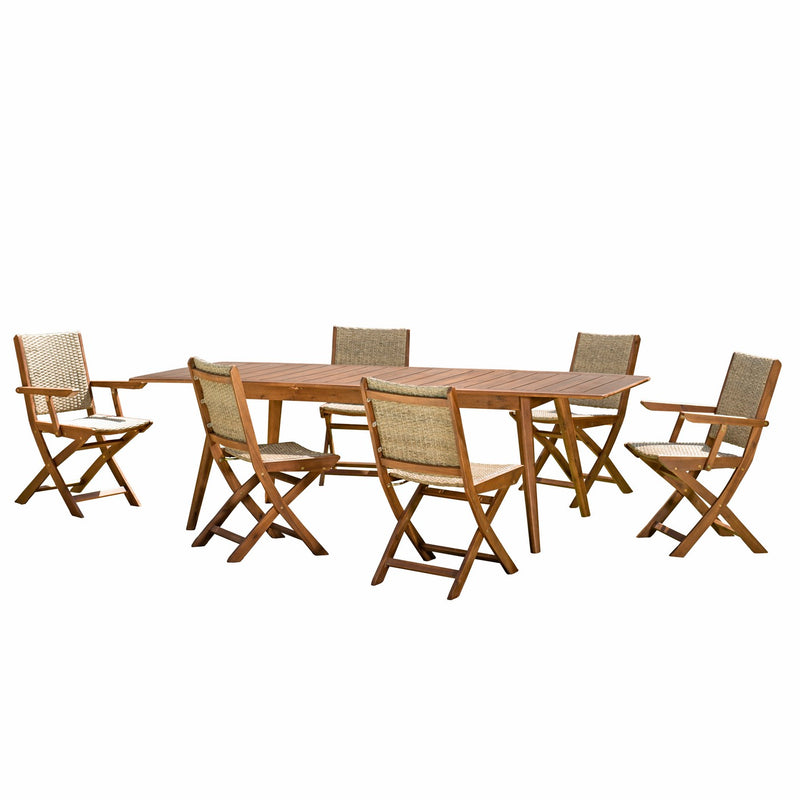 Vick - Salon De Jardin - Acacia - Taupe/Marron