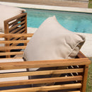 Vick - Salon De Jardin - Acacia - Taupe/Marron