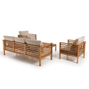 Vick - Salon De Jardin - Acacia - Taupe/Marron