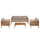 Vick - Salon De Jardin - Acacia - Taupe/Marron