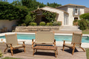 Vick - Salon De Jardin - Acacia - Taupe/Marron