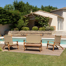 Vick - Salon De Jardin - Acacia - Taupe/Marron