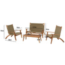 Vick - Salon De Jardin - Acacia - Taupe/Marron