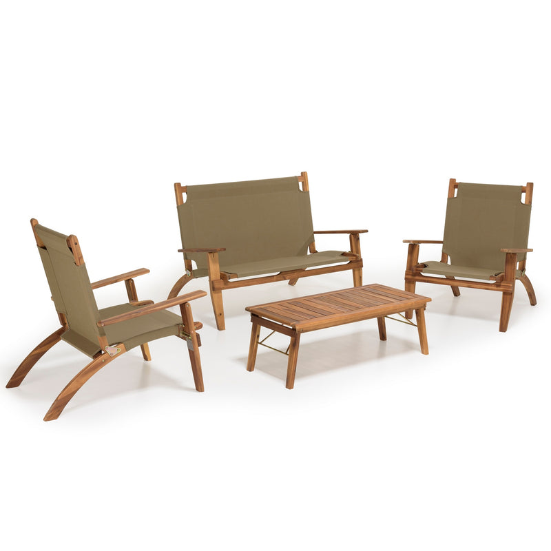 Vick - Salon De Jardin - Acacia - Taupe/Marron