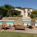 Vick - Salon De Jardin - Acacia - Taupe/Marron
