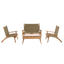 Vick - Salon De Jardin - Acacia - Taupe/Marron