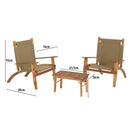 Vick - Salon De Jardin - Acacia - Taupe/Marron