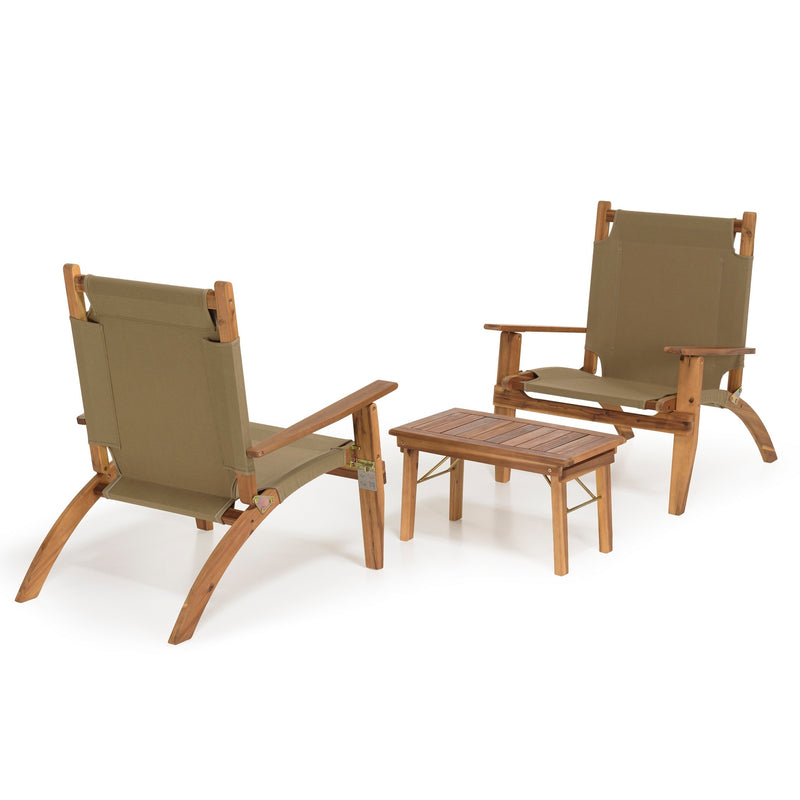 Vick - Salon De Jardin - Acacia - Taupe/Marron
