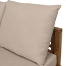Vick - Salon De Jardin - Acacia/Polyester - Marron/Taupe