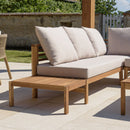 Vick - Salon De Jardin - Acacia/Polyester - Marron/Taupe