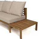 Vick - Salon De Jardin - Acacia/Polyester - Marron/Taupe