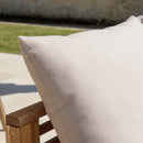 Vick - Salon De Jardin - Acacia/Polyester - Marron/Taupe