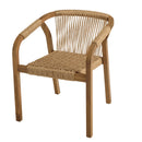Vick - Lot De 2 Fauteuils Jardin - Acacia/Rotin Synthétique - Marron/Beige