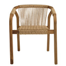 Vick - Lot De 2 Fauteuils Jardin - Acacia/Rotin Synthétique - Marron/Beige