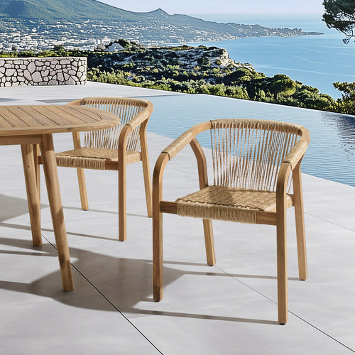 Vick - Lot De 2 Fauteuils Jardin - Marron/Beige