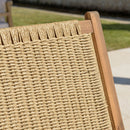 Vick - Salon De Jardin - Acacia/Rotin Synthétique - Marron/Taupe