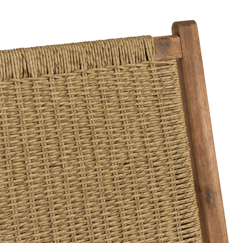 Vick - Salon De Jardin - Acacia/Rotin Synthétique - Marron/Taupe
