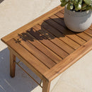 Vick - Salon De Jardin - Acacia/Rotin Synthétique - Marron/Taupe