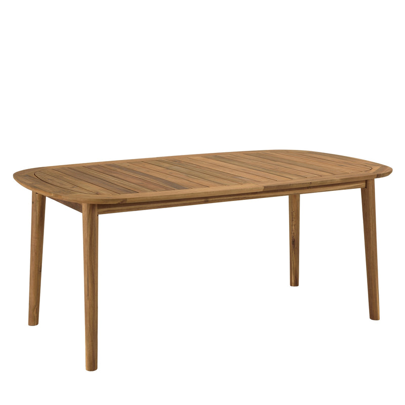 Vick - Salon De Jardin - Acacia/Rotin Synthétique - Marron/Taupe