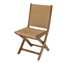 Vick - Salon De Jardin - Acacia/Rotin Synthétique - Marron/Taupe