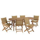 Vick - Salon De Jardin - Marron/Taupe
