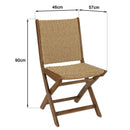 Vick - Salon De Jardin - Marron/Taupe