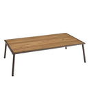 Vick - Salon De Jardin - Acier/Tissu Polyester/Rotin Synthétique/Mousse Polyuréthane/Fibre Polyester/Acacia - Taupe/Gris Anthracite