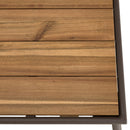 Vick - Salon De Jardin - Acier/Tissu Polyester/Rotin Synthétique/Mousse Polyuréthane/Fibre Polyester/Acacia - Taupe/Gris Anthracite