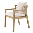 Celestin - Lot De 2 Fauteuils Jardin - Acacia/Corde Polypropylène/Tissu Polyester/Mousse Polyuréthane/Fibre Polyester - Beige/Gris/Marron