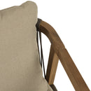Celestin - Lot De 2 Fauteuils Jardin - Acacia/Corde Polypropylène/Tissu Polyester/Mousse Polyuréthane/Fibre Polyester - Vert/Gris/Marron