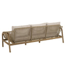 Celestin - Salon De Jardin - Acacia/Corde Polypropylène/Tissu Polyester/Mousse Polyuréthane/Fibre Polyester - Beige/Gris/Marron