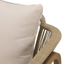 Celestin - Salon De Jardin - Acacia/Corde Polypropylène/Tissu Polyester/Mousse Polyuréthane/Fibre Polyester - Beige/Gris/Marron