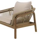 Celestin - Salon De Jardin - Acacia/Corde Polypropylène/Tissu Polyester/Mousse Polyuréthane/Fibre Polyester - Beige/Gris/Marron