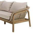 Celestin - Salon De Jardin - Acacia/Corde Polypropylène/Tissu Polyester/Mousse Polyuréthane/Fibre Polyester - Beige/Gris/Marron