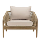 Celestin - Salon De Jardin - Acacia/Corde Polypropylène/Tissu Polyester/Mousse Polyuréthane/Fibre Polyester - Beige/Gris/Marron