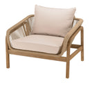 Celestin - Salon De Jardin - Acacia/Corde Polypropylène/Tissu Polyester/Mousse Polyuréthane/Fibre Polyester - Beige/Gris/Marron