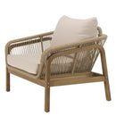 Celestin - Salon De Jardin - Acacia/Corde Polypropylène/Tissu Polyester/Mousse Polyuréthane/Fibre Polyester - Beige/Gris/Marron